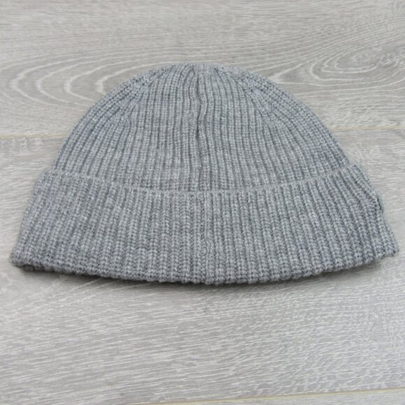 Lacoste Crocodile Big Patch Grey Wool Beanie Cap One Size NEW - Picture 10 of 13